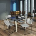 Regency Kahlo Square Table & Chair Sets, 42 W, 42 L, 29 H, Wood, Metal, Polypropylene Top, Grey TPL4242GYCM44GY